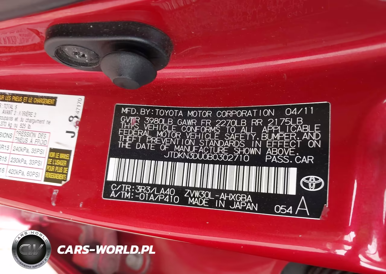 2011 Toyota Prius Four VIN:JTDKN3DU0B0302710 - 9