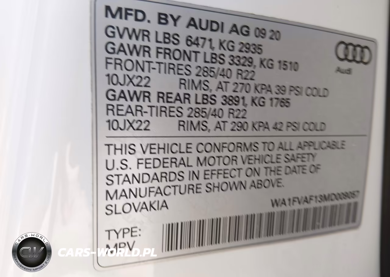 2021 Audi Q8 Prestige 55 Tfsi Quattro Tiptronic VIN:WA1FVAF13MD009057 - 9