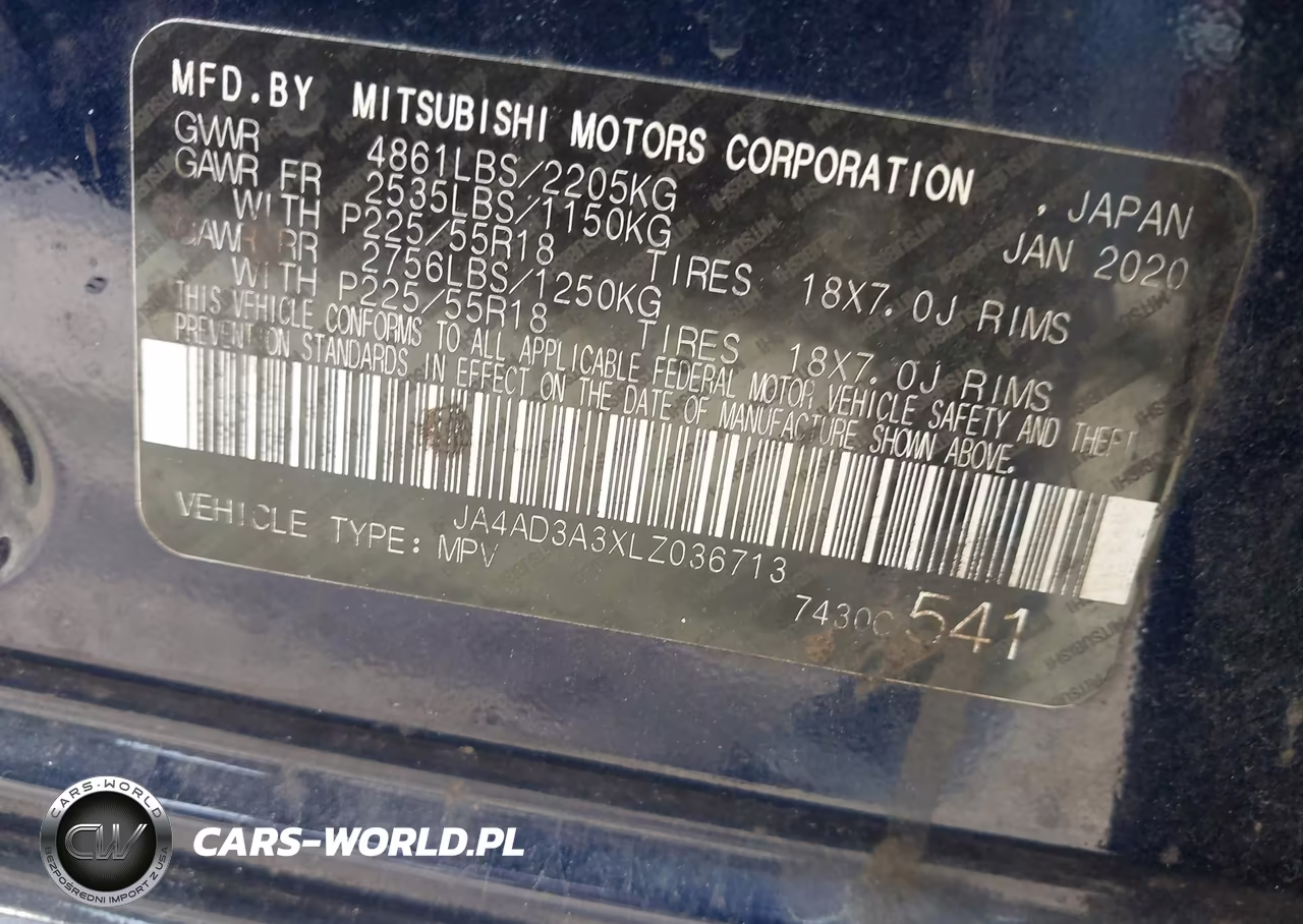 2020 Mitsubishi Outlander Le 2.4-Se 2.4-Sel 2.4-Sp 2.4 VIN:JA4AD3A3XLZ036713 - 9