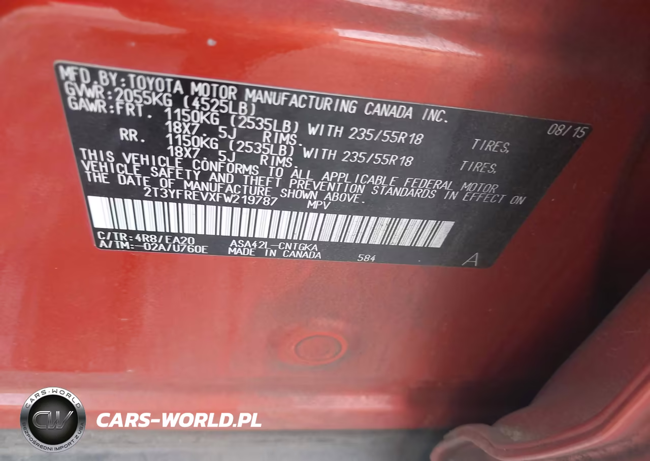 2015 Toyota Rav4 Limited VIN:2T3YFREVXFW219787 - 9