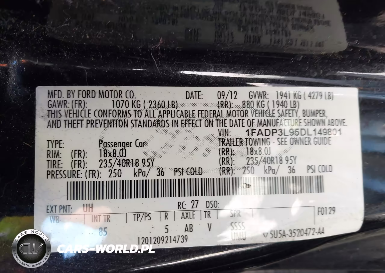 2013 Ford Focus St VIN:1FADP3L95DL149801 - 9