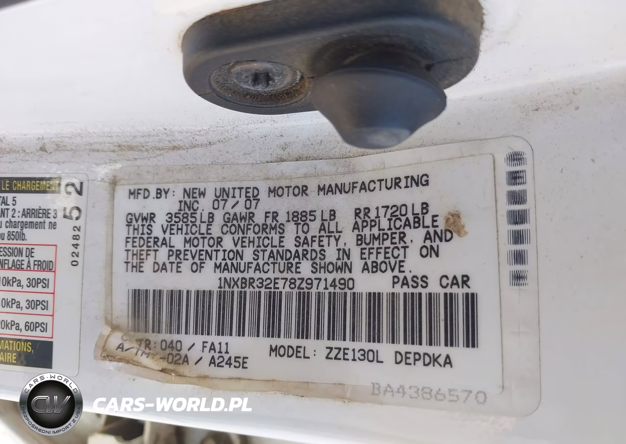 2008 Toyota Corolla Ce VIN:1NXBR32E78Z971490 - 9