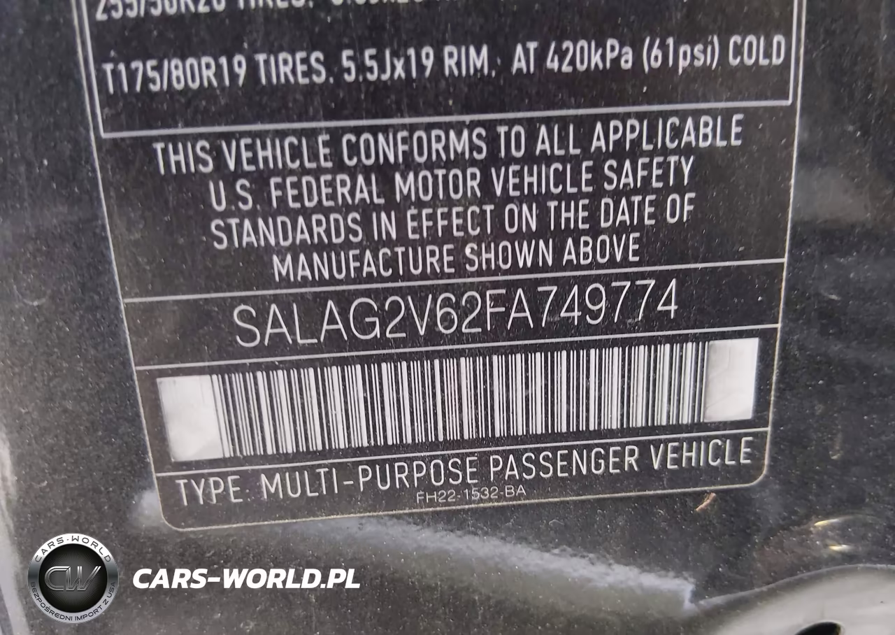 2015 Land Rover Lr4 VIN:SALAG2V62FA749774 - 9