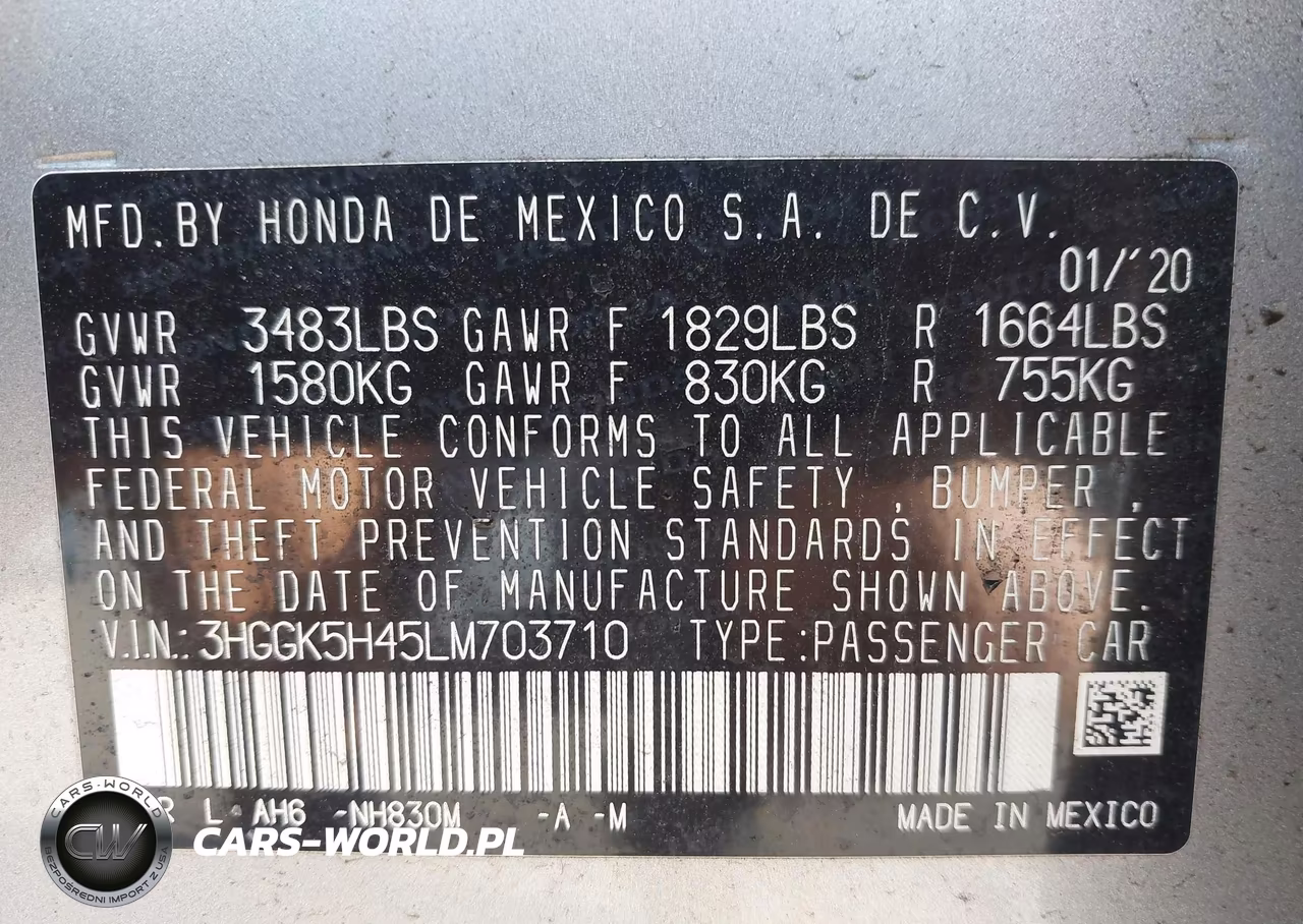2020 Honda Fit Lx VIN:3HGGK5H45LM703710 - 9