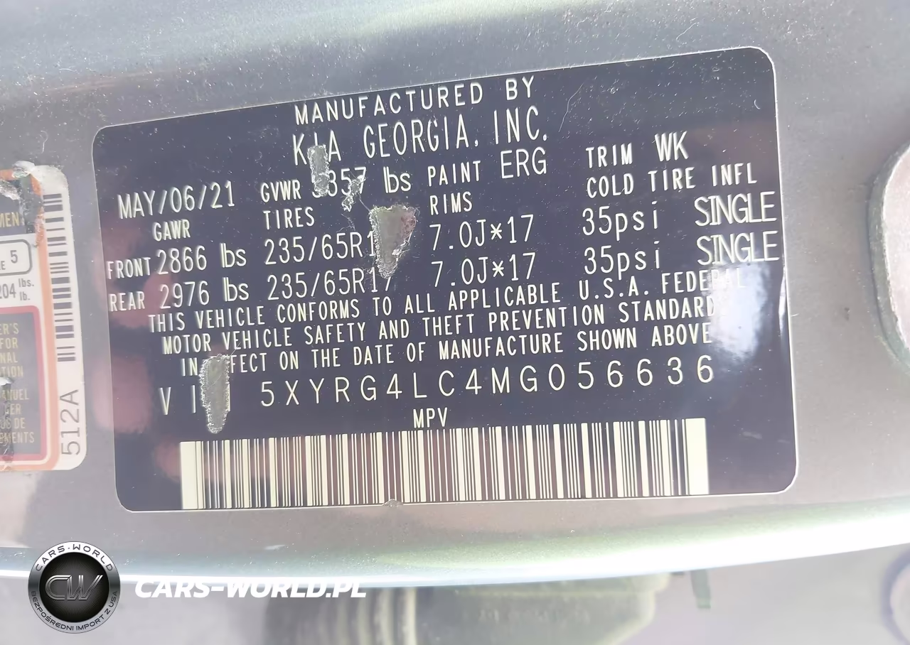 2021 Kia Sorento Lx VIN:5XYRG4LC4MG056636 - 9