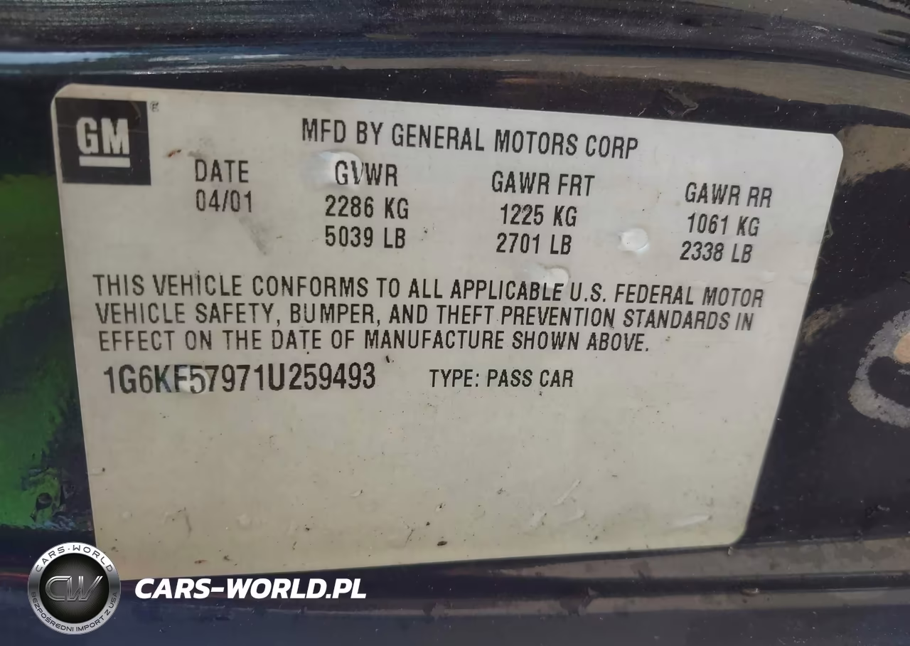 2001 Cadillac Deville Dts VIN:1G6KF57971U259493 - 9