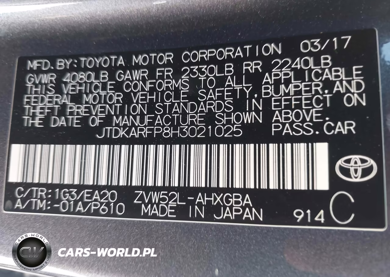 2017 Toyota Prius Prime Advanced VIN:JTDKARFP8H3021025 - 9