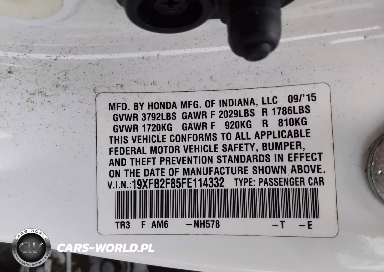 2015 Honda Civic Ex VIN:19XFB2F85FE114332 - 9