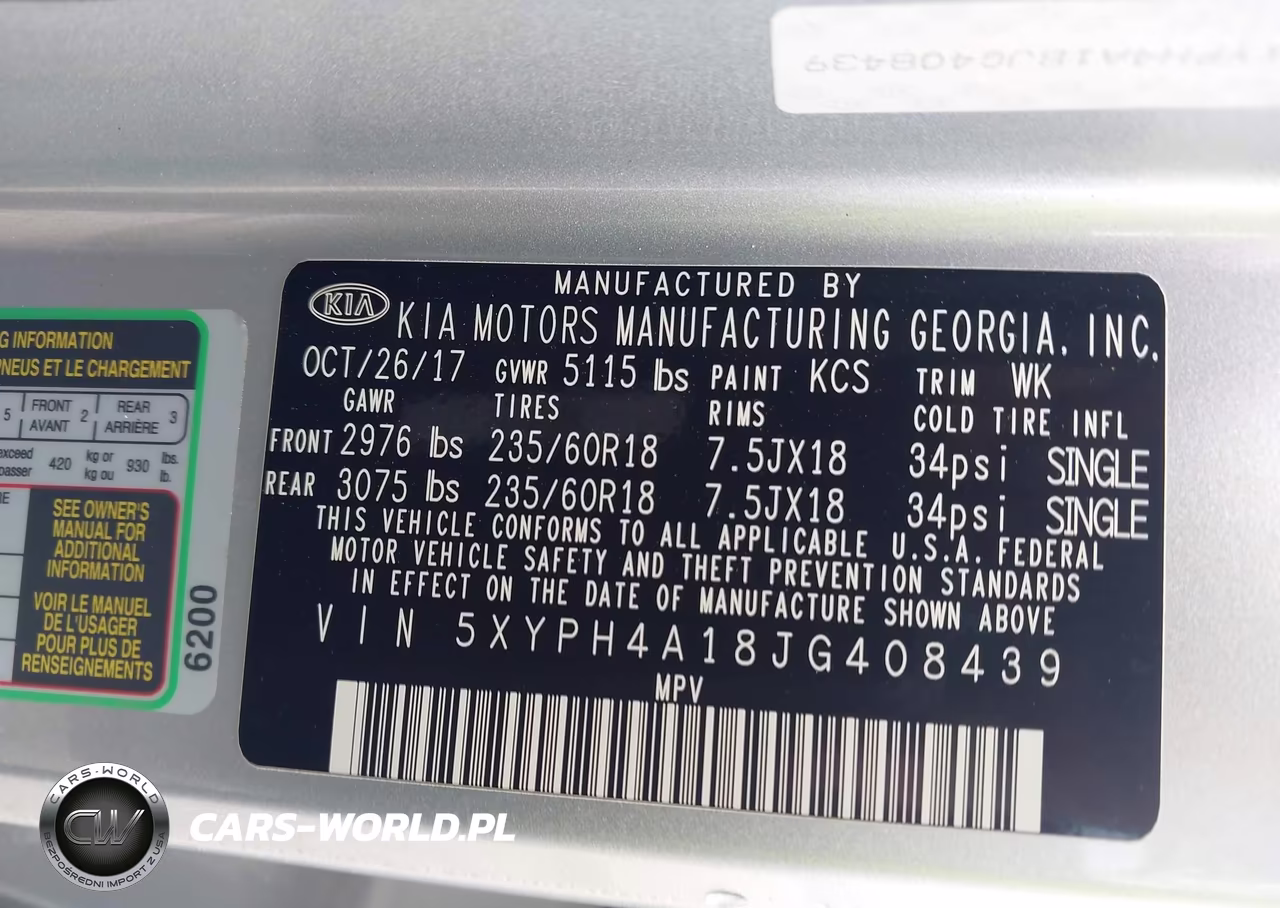 2018 Kia Sorento Ex VIN:5XYPH4A18JG408439 - 9