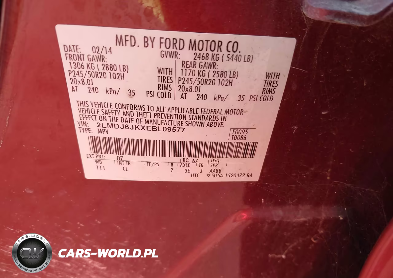 2014 Lincoln Mkx VIN:2LMDJ6JKXEBL09577 - 9
