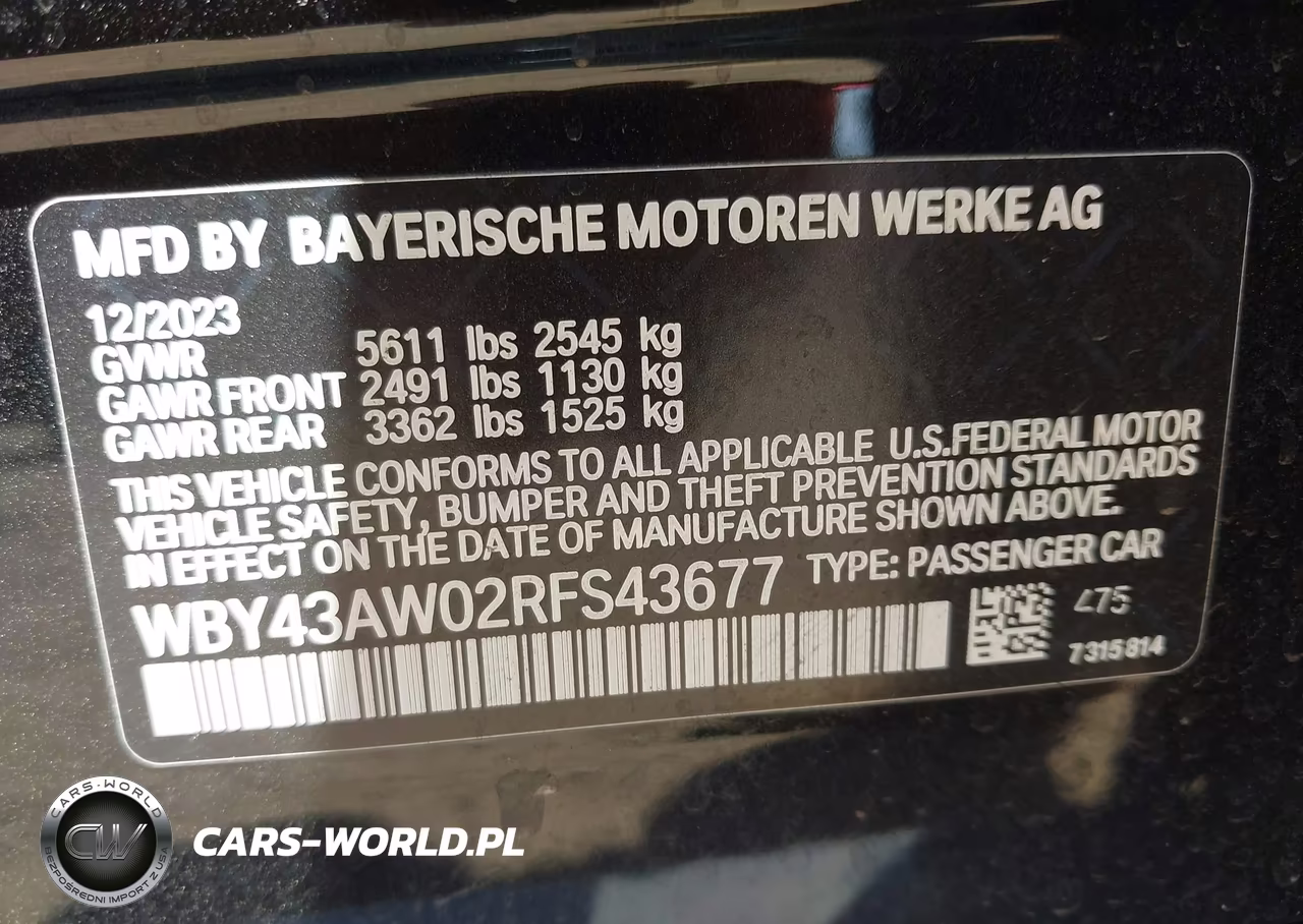 2024 BMW I4 Gran Coupe Edrive35 VIN:WBY43AW02RFS43677 - 9