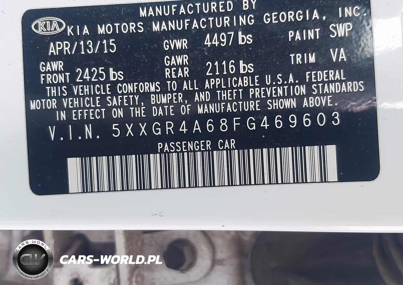 2015 Kia Optima Sx Turbo VIN:5XXGR4A68FG469603 - 9