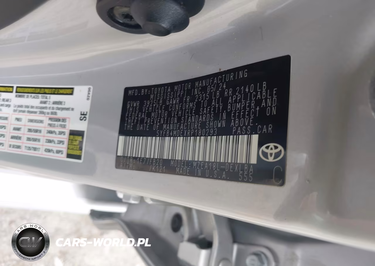 2024 Toyota Corolla Le VIN:5YFB4MDEXRP180293 - 9