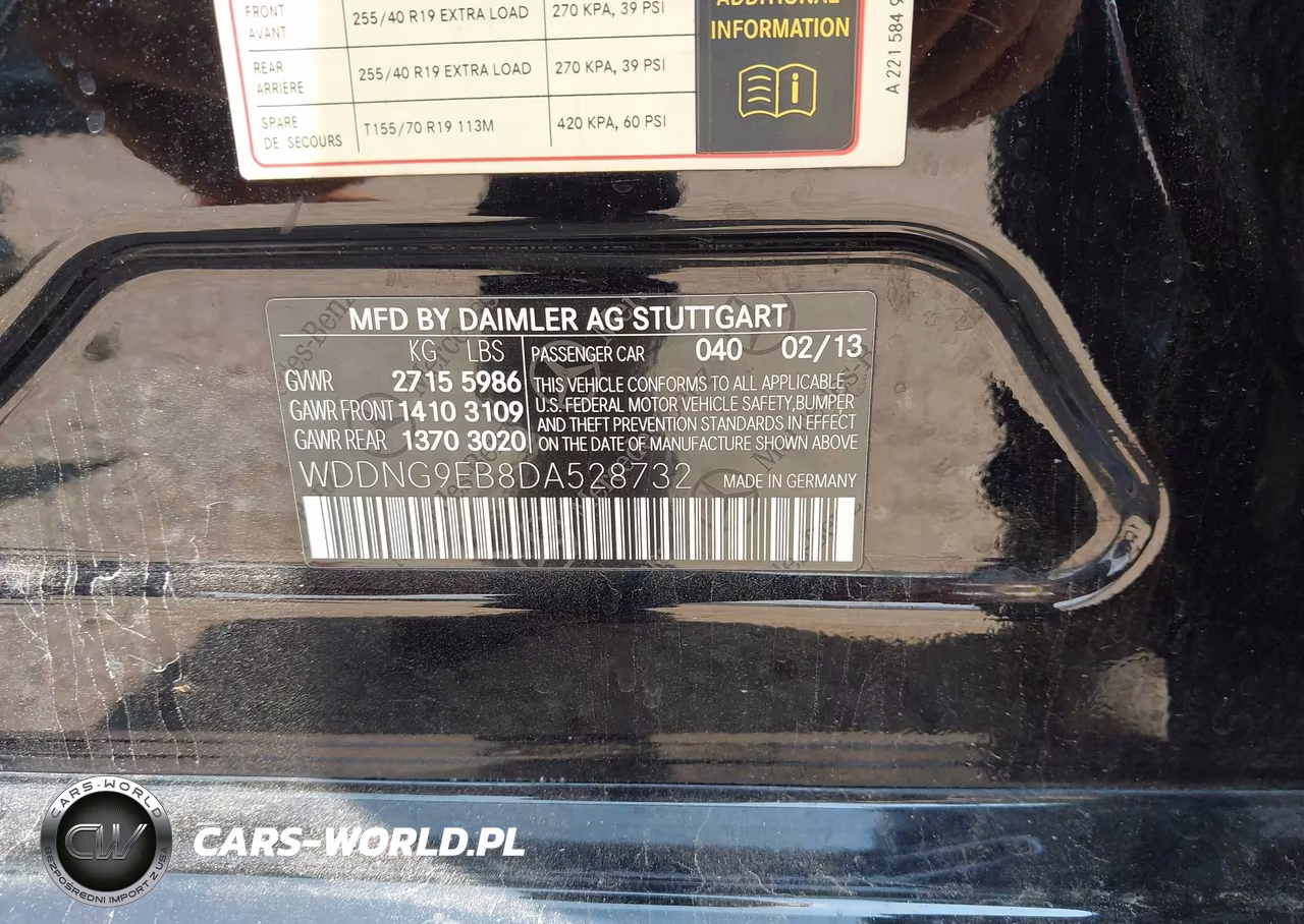 2013 Mercedes-Benz S 550 4Matic VIN:WDDNG9EB8DA528732 - 9