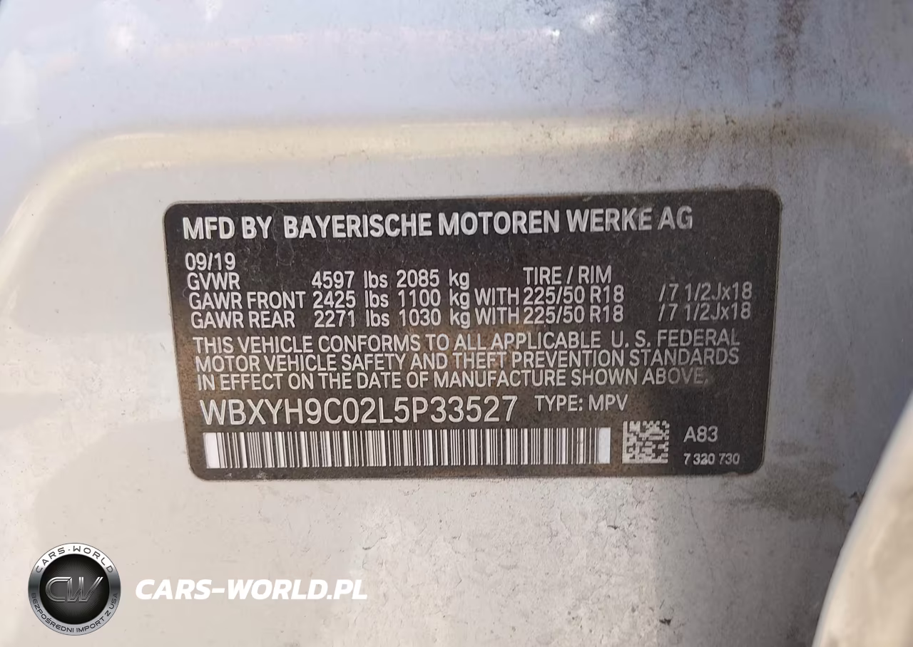 2020 BMW X2 Sdrive28I VIN:WBXYH9C02L5P33527 - 9