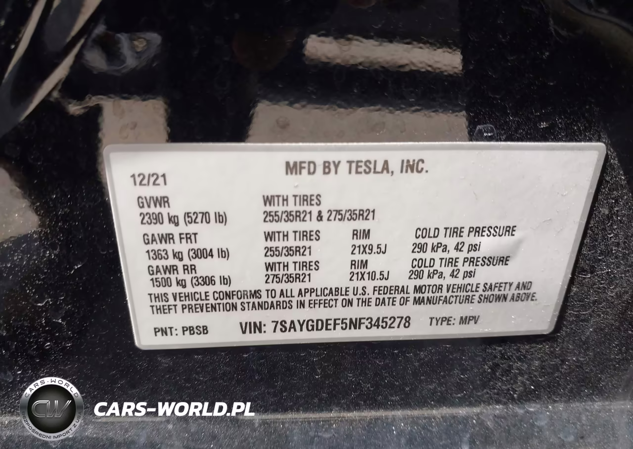 2022 Tesla Model Y Performance Dual Motor All-Wheel Drive VIN:7SAYGDEF5NF345278 - 9