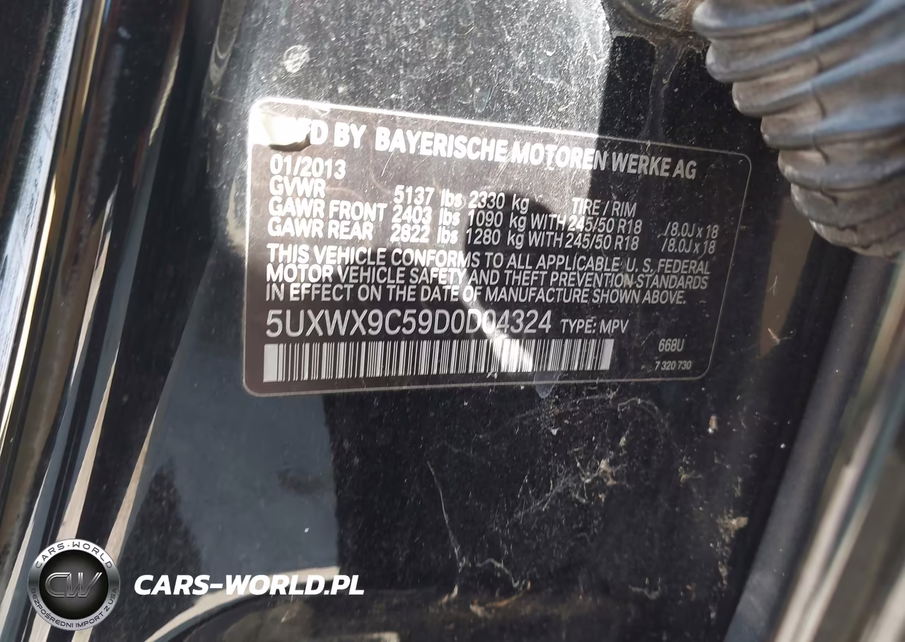 2013 BMW X3 xDrive28I VIN:5UXWX9C59D0D04324 - 9