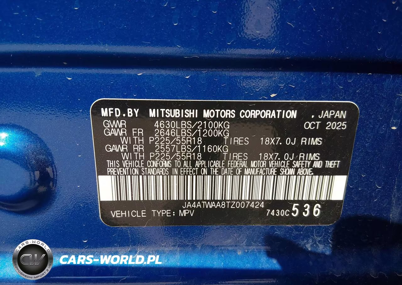 2026 Mitsubishi Eclipse Cross Black Edition S-Awc-Se S-Awc-Sel S-Awc VIN:JA4ATWAA8TZ007424 - 9