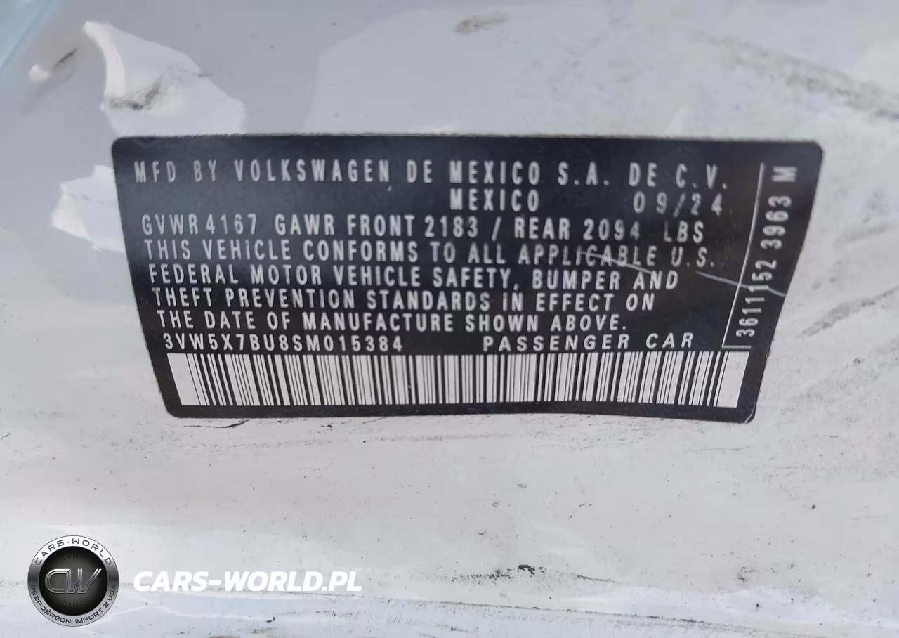 2025 Volkswagen Jetta 1.5T S VIN:3VW5X7BU8SM015384 - 9