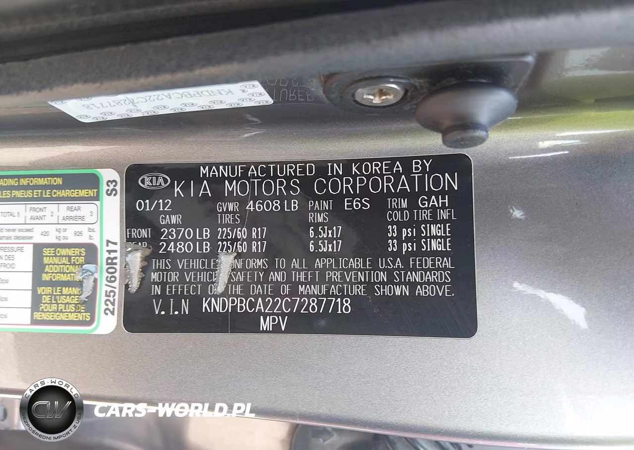 2012 Kia Sportage Lx VIN:KNDPBCA22C7287718 - 9