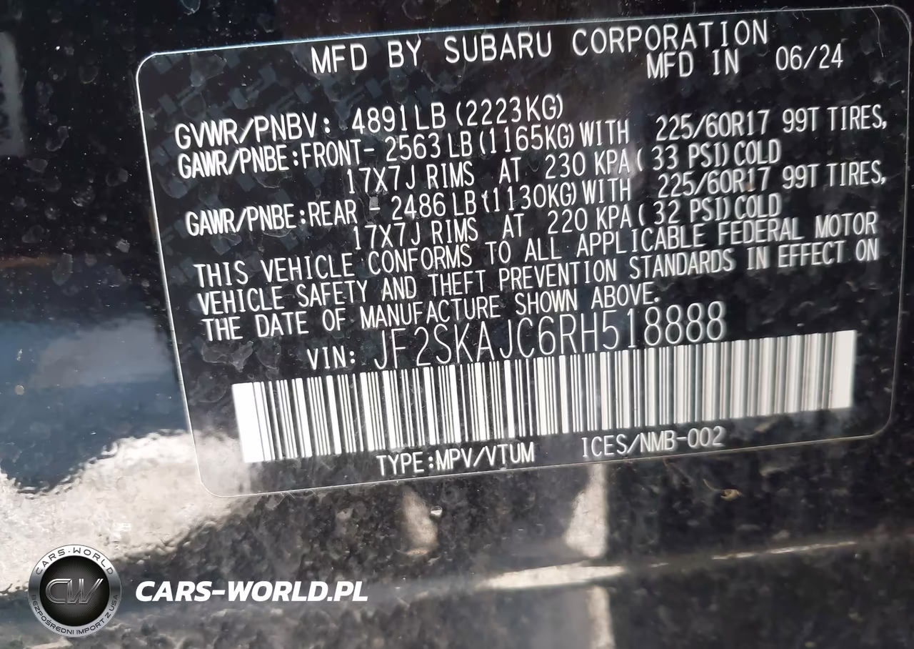 2024 Subaru Forester Wilderness VIN:JF2SKAJC6RH518888 - 9