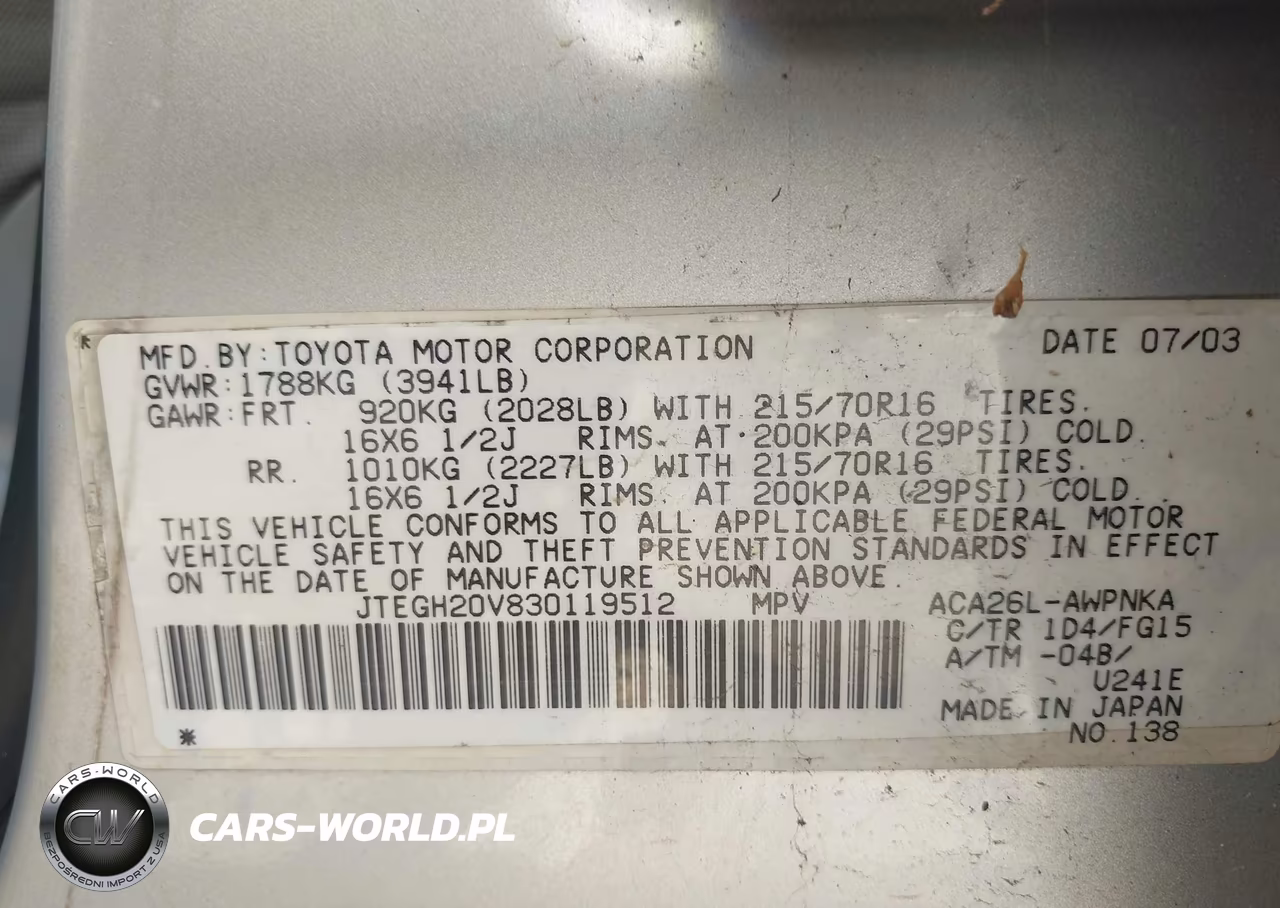 2003 Toyota Rav4 VIN:JTEGH20V830119512 - 9