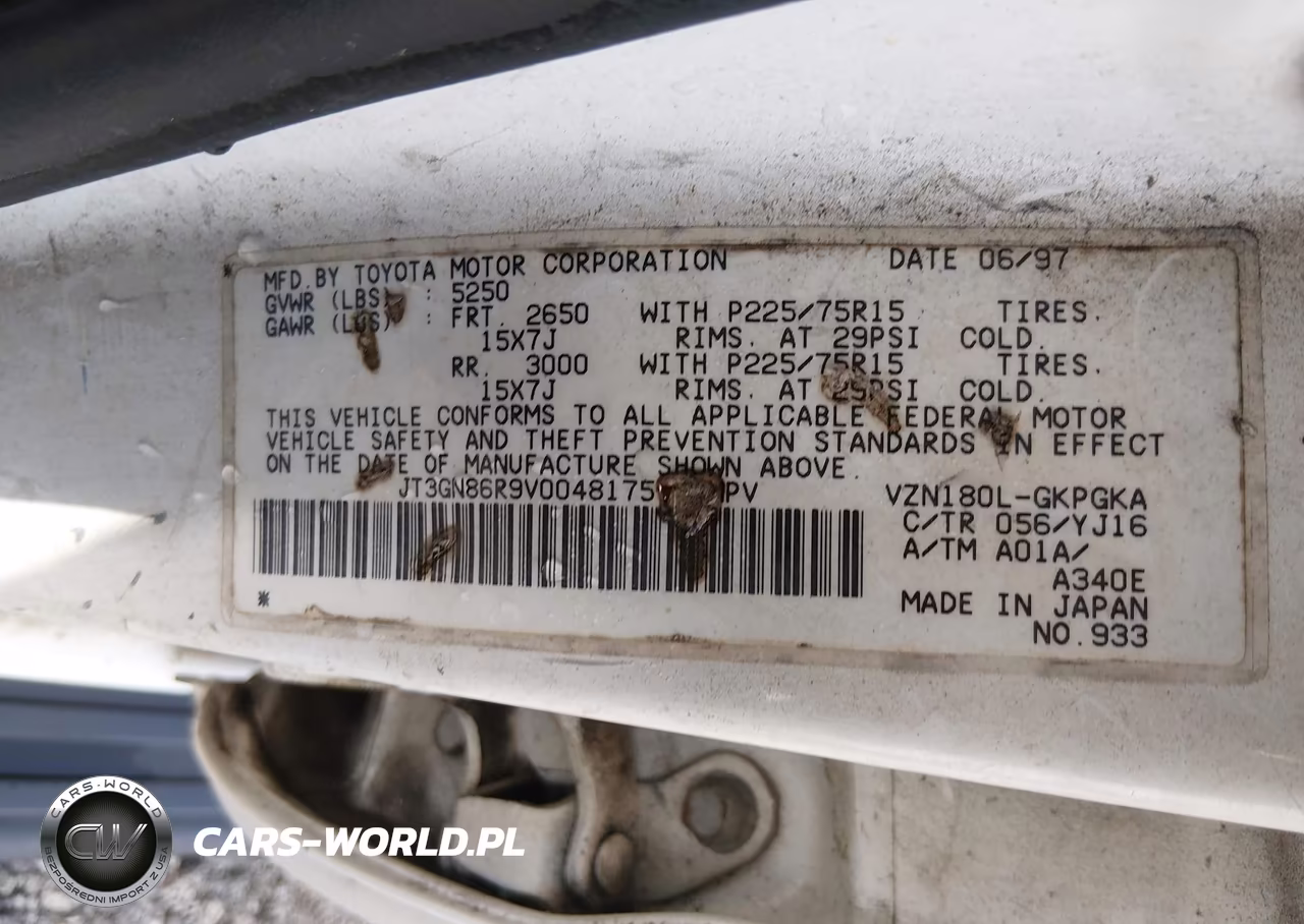 1997 Toyota 4Runner Sr5 V6 VIN:JT3GN86R9V0048175 - 9