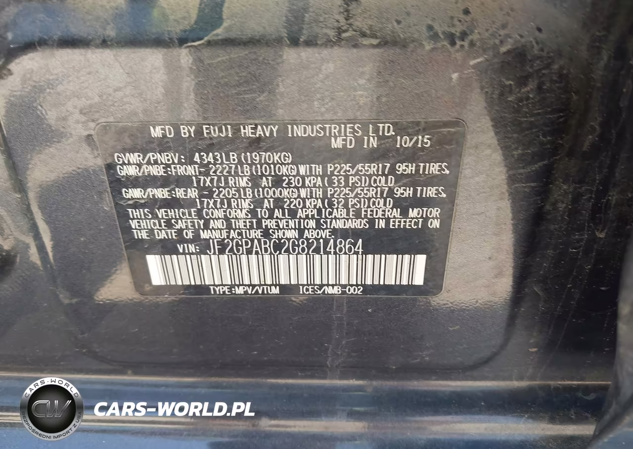 2016 Subaru Crosstrek 2.0I Premium VIN:JF2GPABC2G8214864 - 9