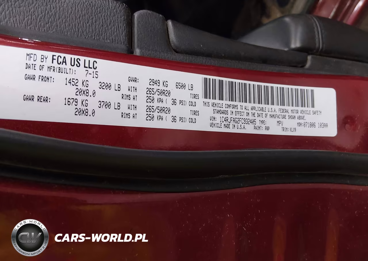 2015 Jeep Grand Cherokee Altitude VIN:1C4RJFAG2FC932405 - 9
