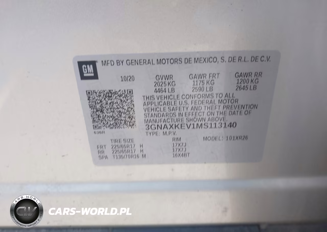 2021 Chevrolet Equinox Fwd Lt VIN:3GNAXKEV1MS113140 - 9