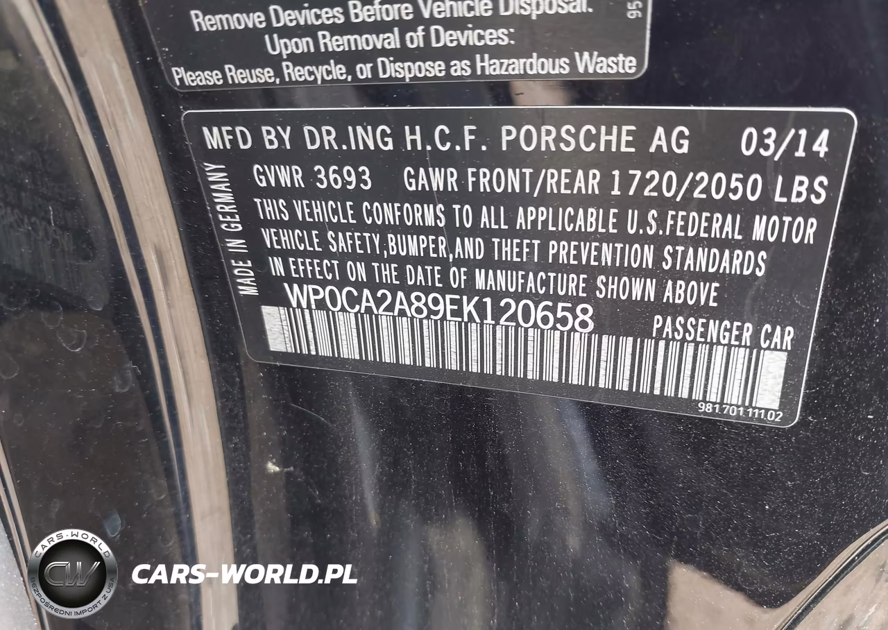2014 Porsche Boxster VIN:WP0CA2A89EK120658 - 9