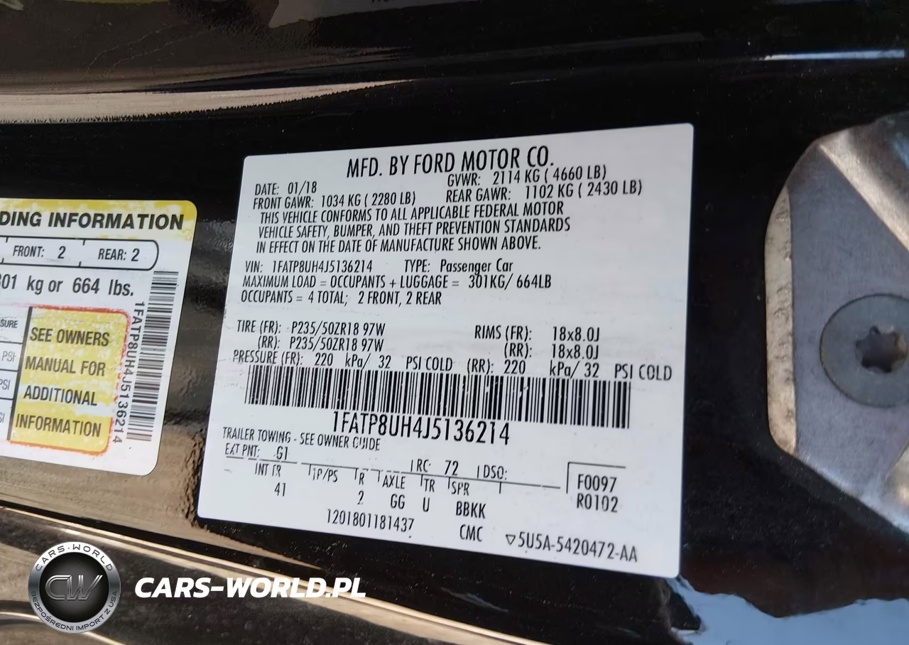 2018 Ford Mustang Ecoboost Premium VIN:1FATP8UH4J5136214 - 9