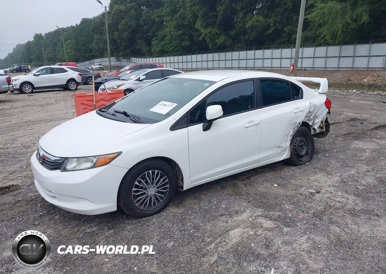 2012 Honda Civic Lx VIN:19XFB2F54CE010366 - 2