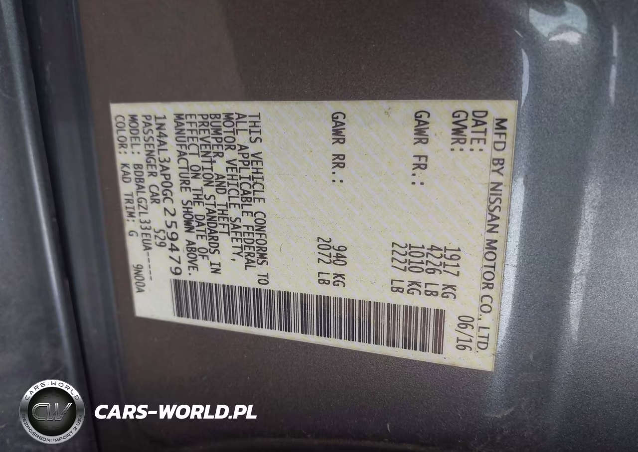 2016 Nissan Altima 2.5 S VIN:1N4AL3AP0GC259479 - 9