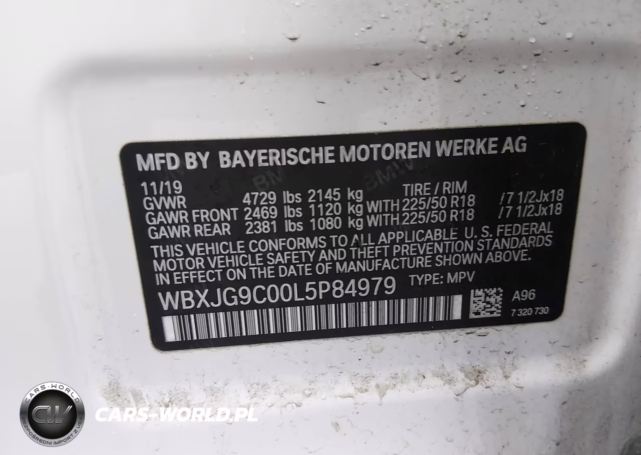 2020 BMW X1 xDrive28I VIN:WBXJG9C00L5P84979 - 9