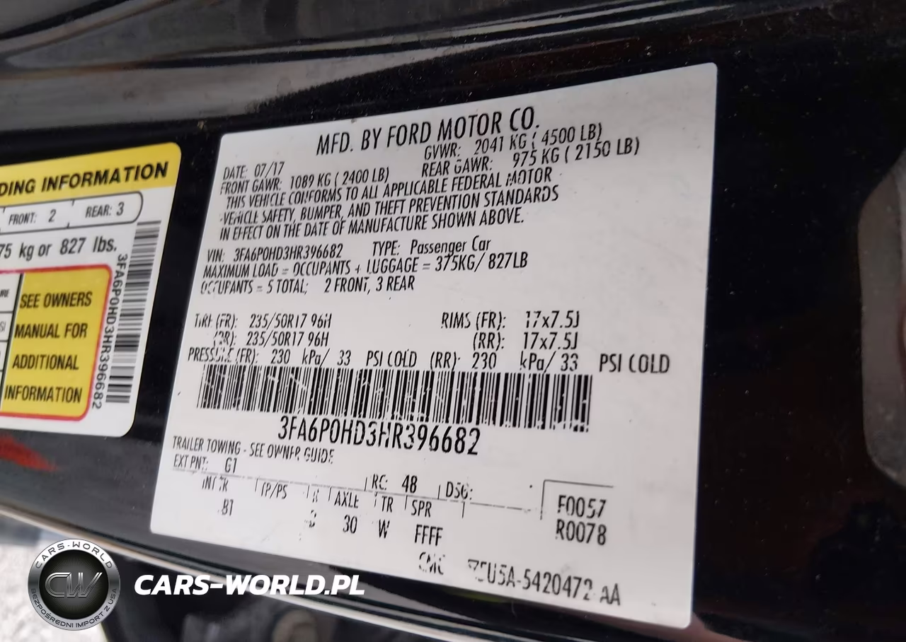 2017 Ford Fusion Se VIN:3FA6P0HD3HR396682 - 9