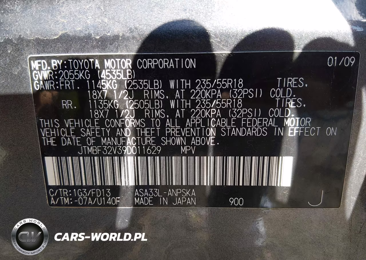 2009 Toyota Rav4 Sport VIN:JTMBF32V39D011629 - 9