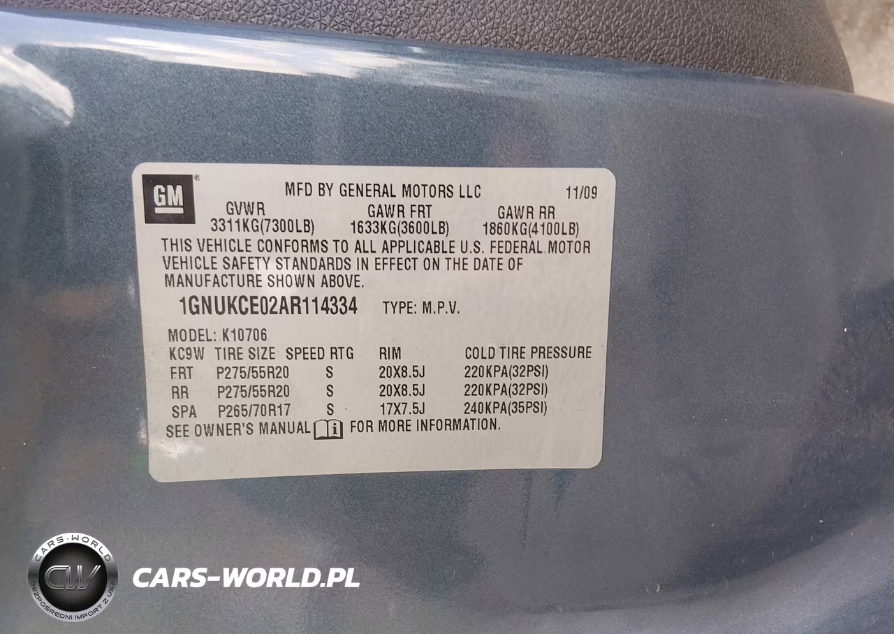 2010 Chevrolet Tahoe Ltz VIN:1GNUKCE02AR114334 - 9