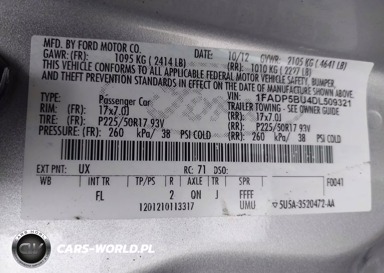2013 Ford C-Max Hybrid Sel VIN:1FADP5BU4DL509321 - 9