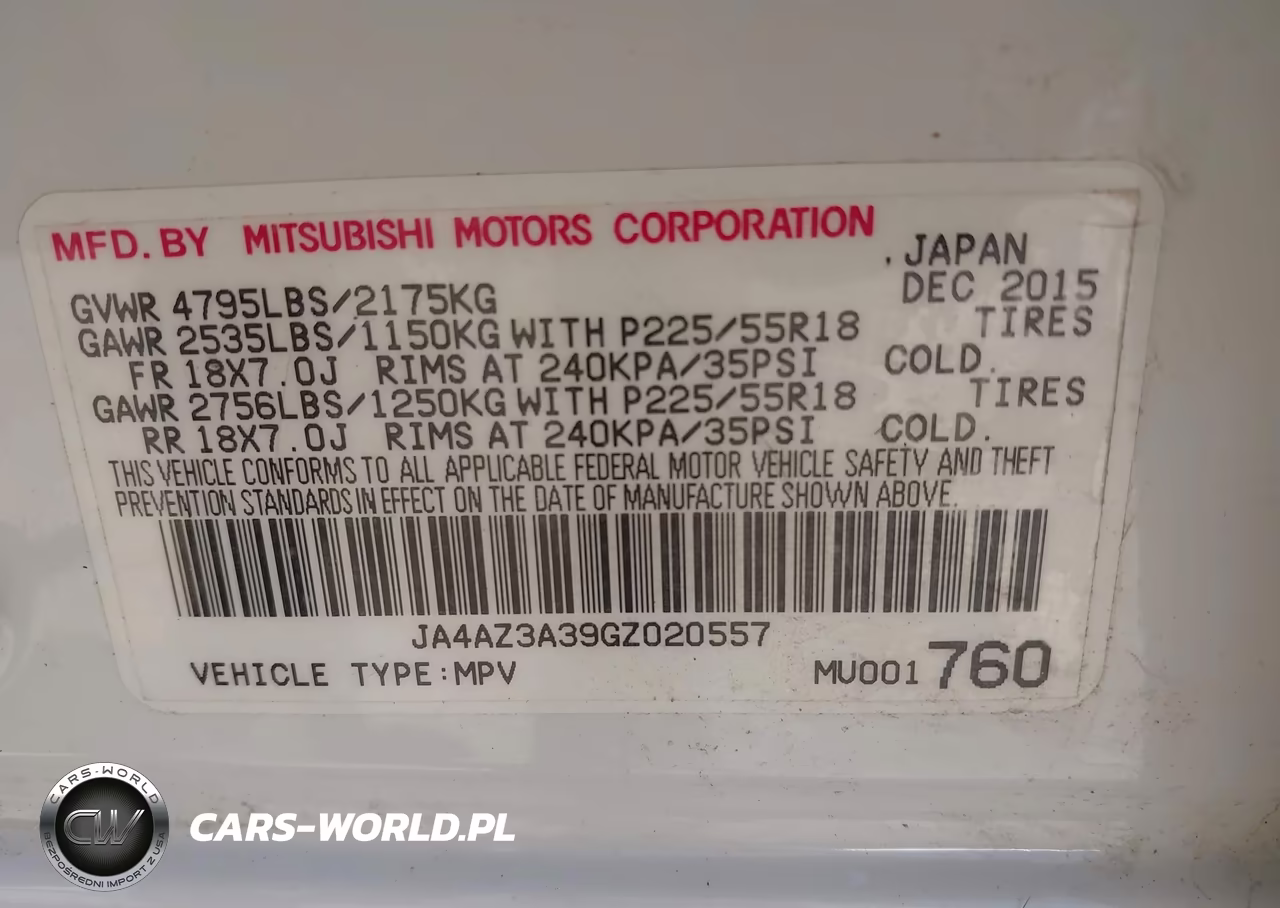 2016 Mitsubishi Outlander Es VIN:JA4AZ3A39GZ020557 - 9