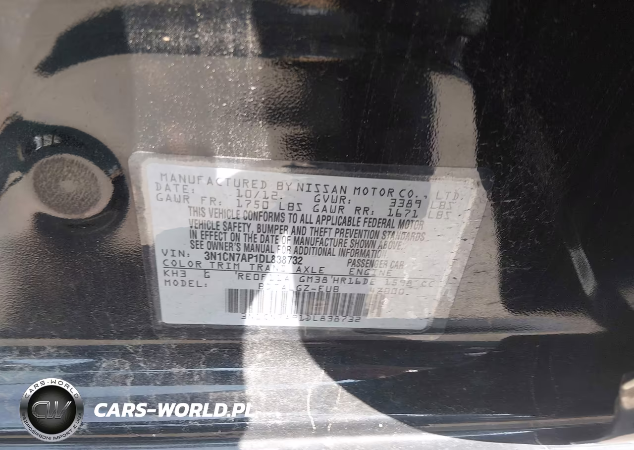 2013 Nissan Versa 1.6 Sl VIN:3N1CN7AP1DL838732 - 9