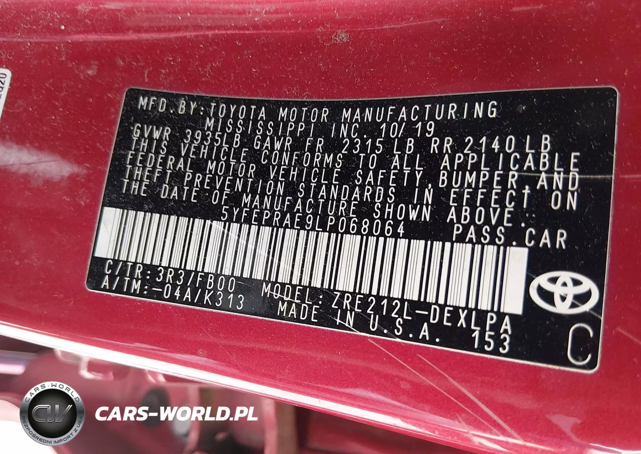 2020 Toyota Corolla Le VIN:5YFEPRAE9LP068064 - 9