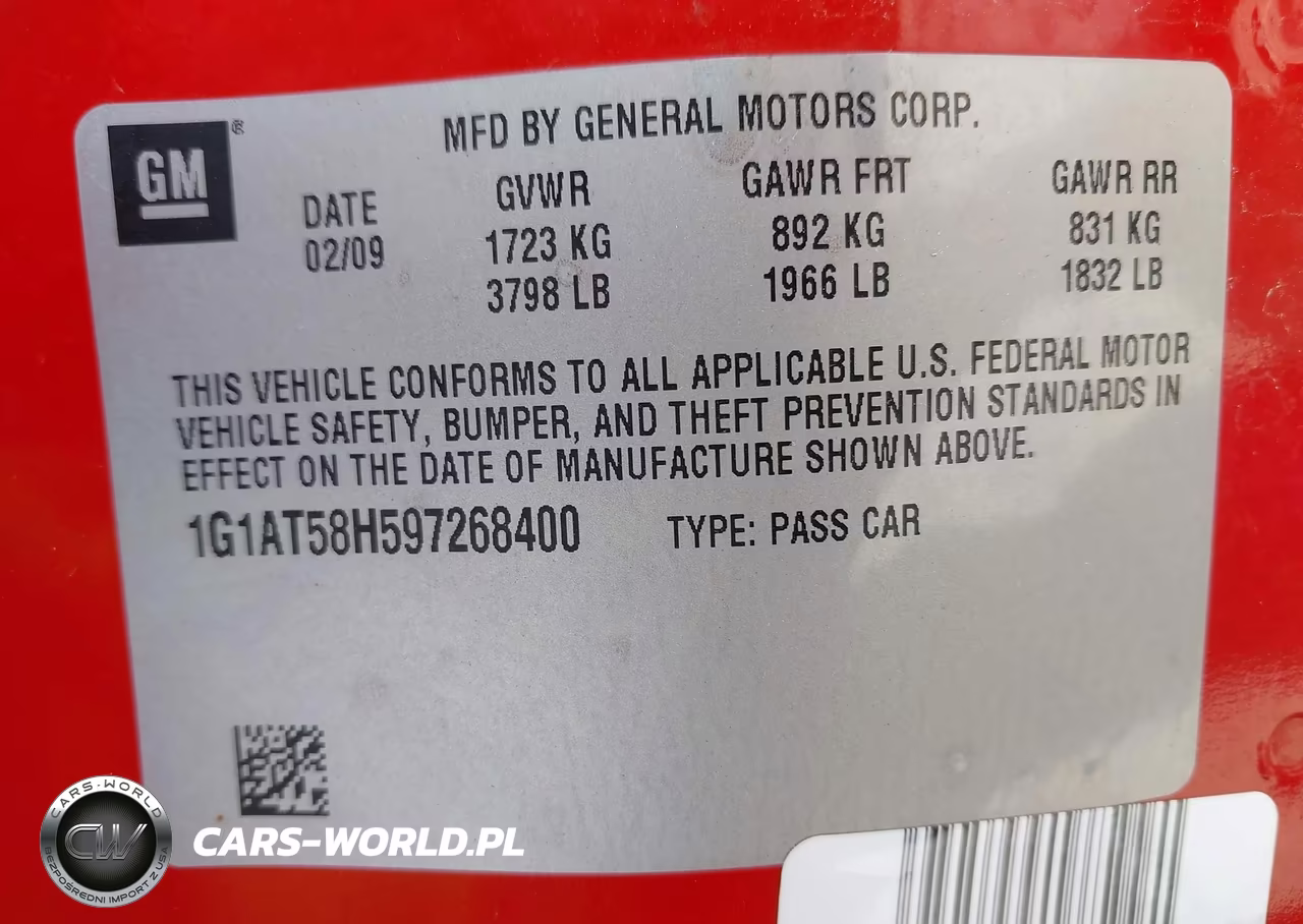 2009 Chevrolet Cobalt Lt VIN:1G1AT58H597268400 - 9