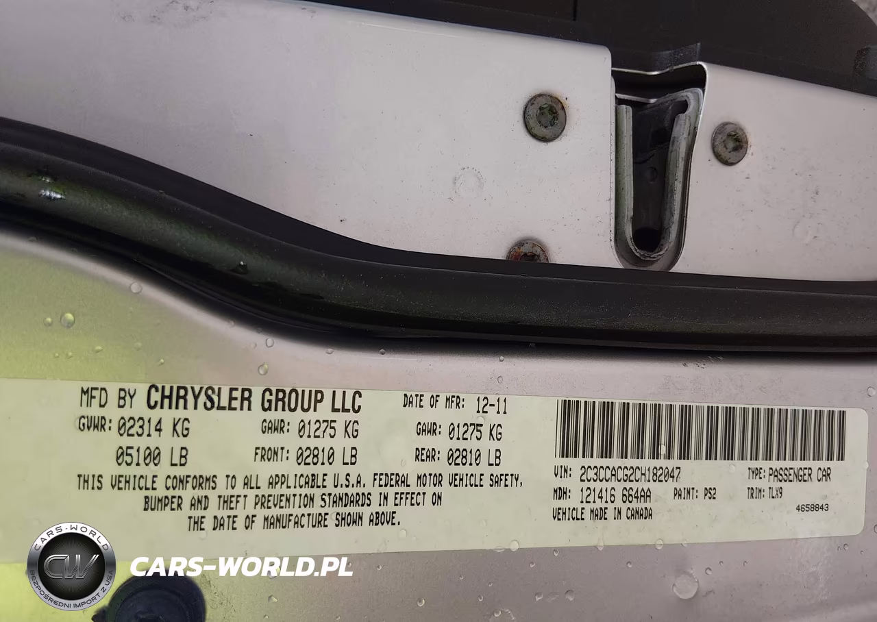 2012 Chrysler 300 Limited VIN:2C3CCACG2CH182047 - 9