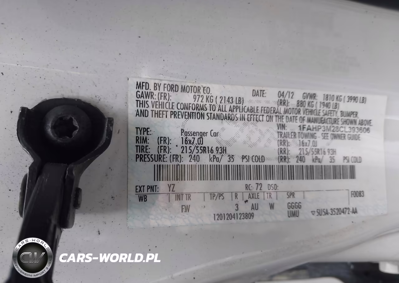 2012 Ford Focus Sel VIN:1FAHP3M28CL393606 - 9