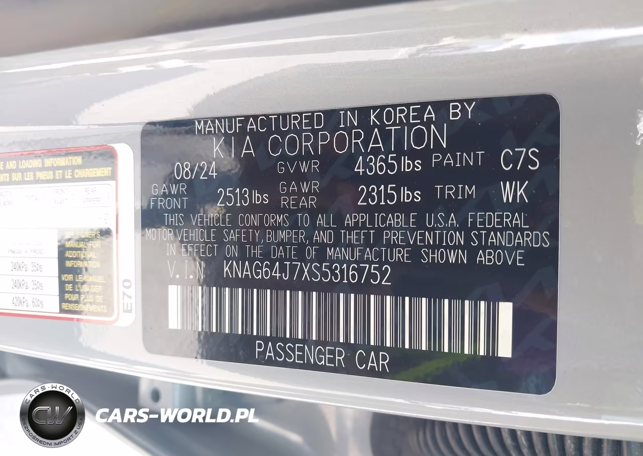 2025 Kia K5 Gt-Line VIN:KNAG64J7XS5316752 - 9