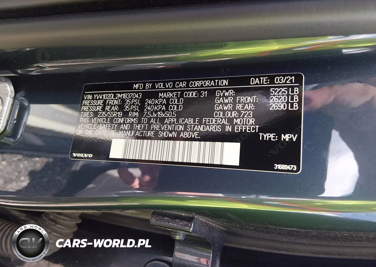 2021 Volvo Xc60 T5 Inscription VIN:YV4102DL2M1837043 - 9