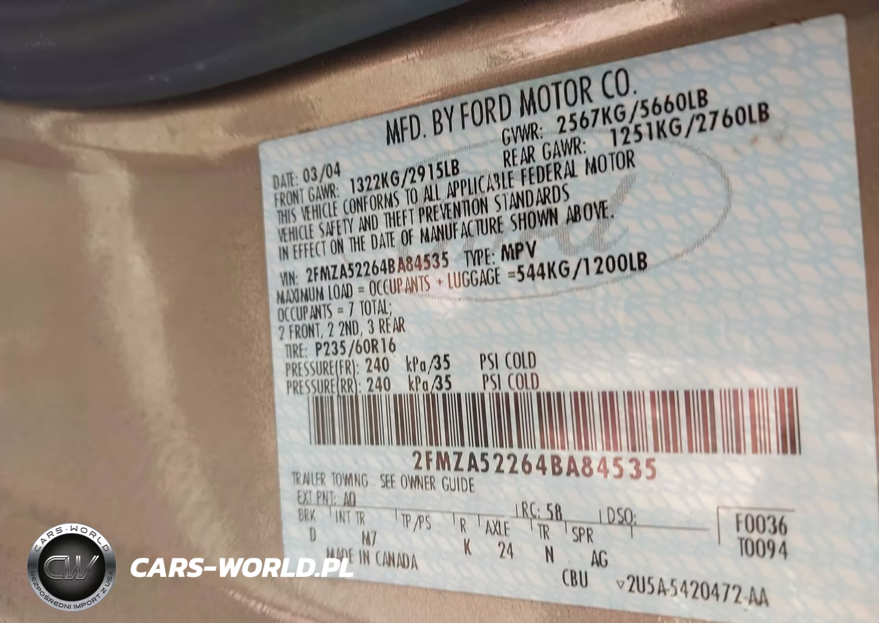 2004 Ford Freestar Sel VIN:2FMZA52264BA84535 - 9