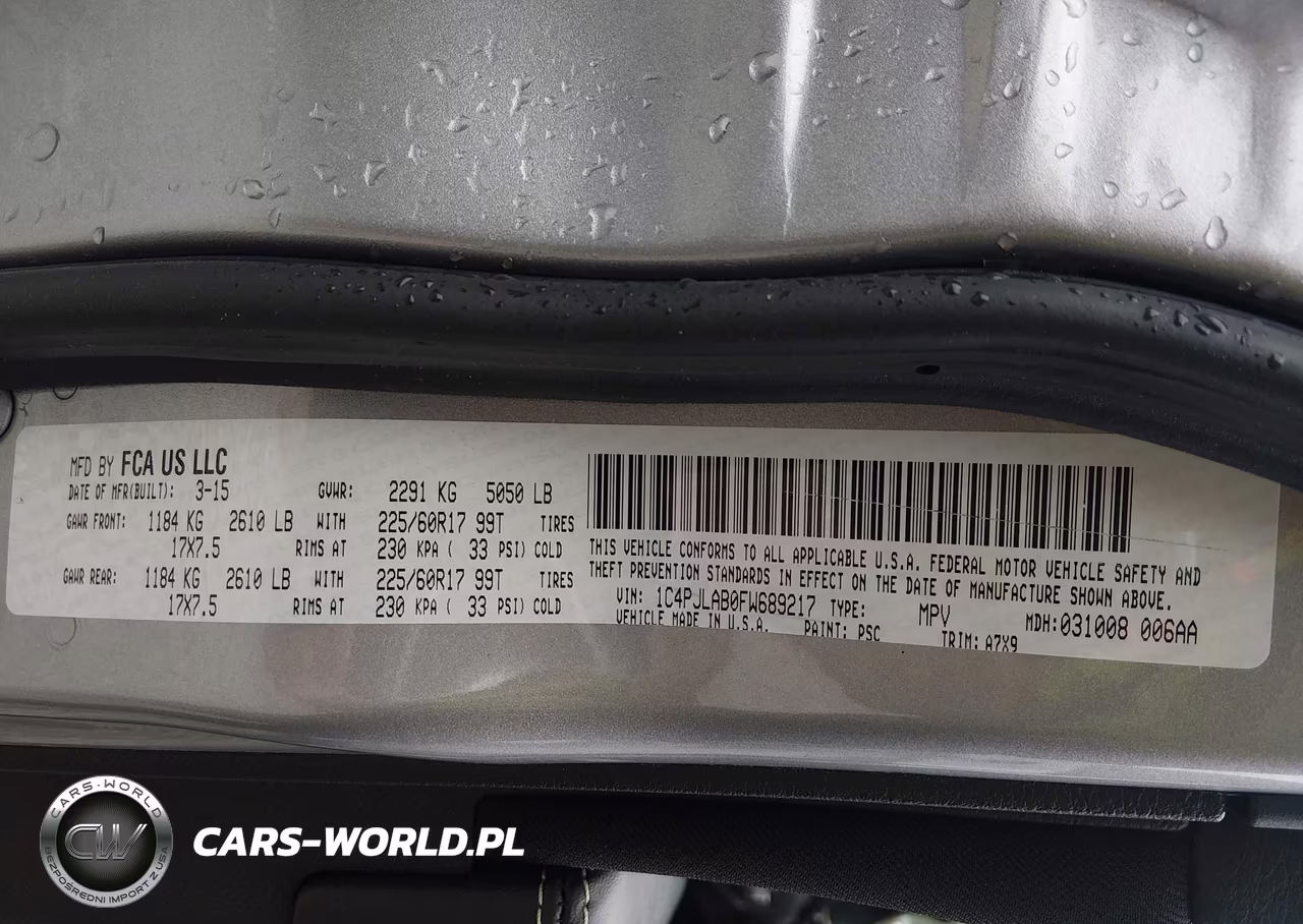 2015 Jeep Cherokee Sport VIN:1C4PJLAB0FW689217 - 9