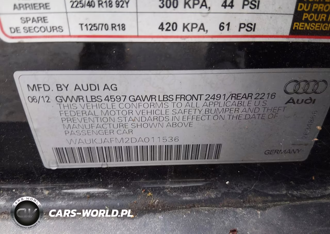 2013 Audi A3 2.0 Tdi Premium VIN:WAUKJAFM2DA011536 - 9